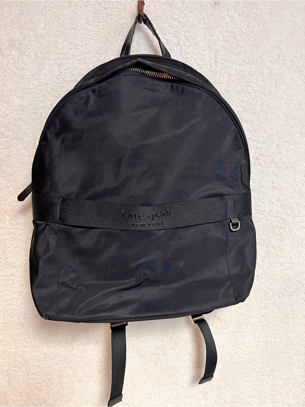 kate spade Black Nylon Zip-Top Backpack